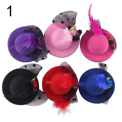 6ks Dětská Dívčí Mini Klobouček Sponka do Vlasů Spona do Vlasů Závoj Květina Fascinátor Dětská Pokrývka Hlavy