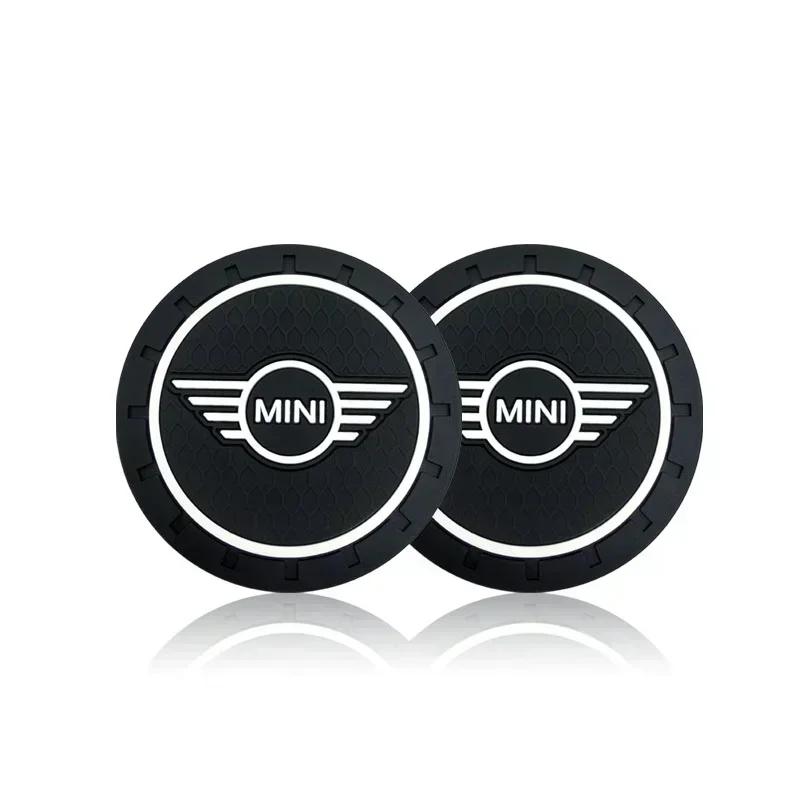 Cars R56 For BMW MINI 1/2PCS Car Coasters Water Cup Anti-Slip Silicone Coaster Car Goods For BMW Mini Cooper R56 R50 R53 F56 R60