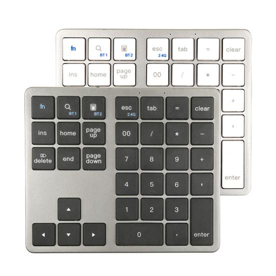 Tastiera numerica wireless compatibile con Bluetooth, 35 tasti, tastiera numerica silenziosa, computer portatile, tastiera numerica desktop, mini tastiera numerica