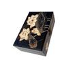 Secure Locking Lacquer Jewelry Organizers Hand Painted Wood Storage Box for Valuables and Accessories
