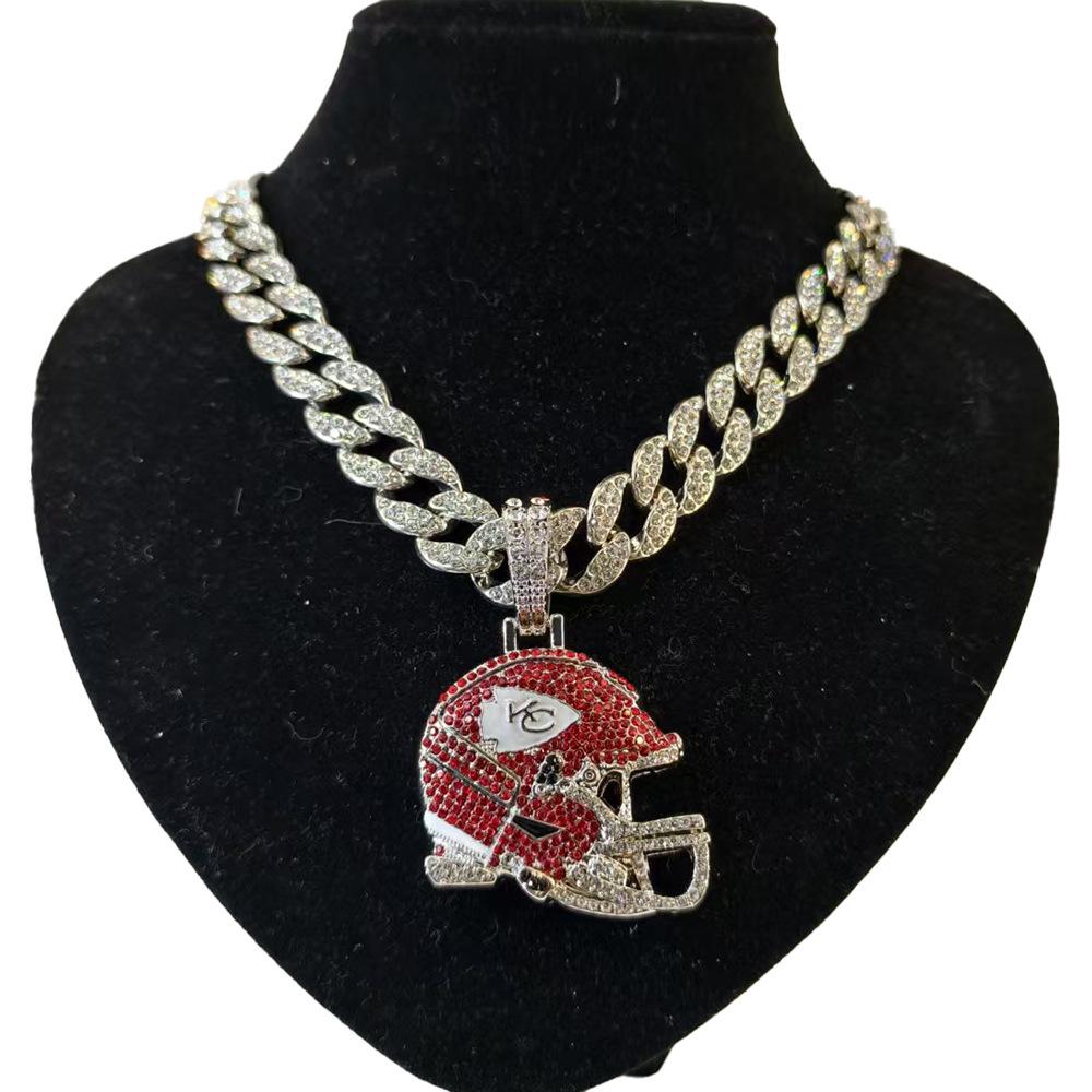 Kansas City Chiefs Footballhelm Anhänger Halskette