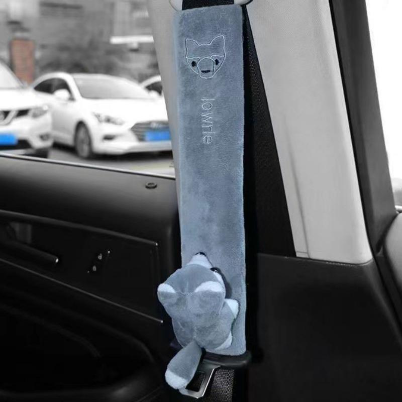 Cartoon Car Seat Belt Cover Universal Auto Seat Belt Shoulder Pad Warm Flannel Interior Seat Cushion Protector Safety Protection
