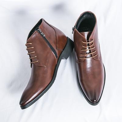 Herren Stiefeletten Weiches Leder Seitlicher Reißverschluss Schnürschuhe Businessschuhe Formelle Kleiderschuhe Hohe Qualität Bequem zum Laufen Herren Chelsea Boots