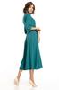 Maxi dress with hidden zipper T327 navy blue XS