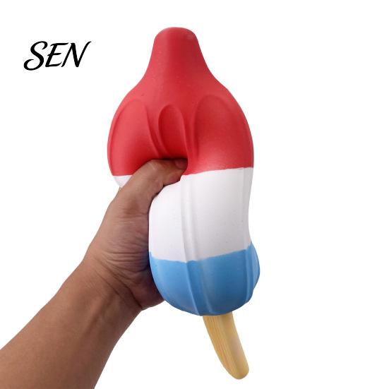 Squishy Toys for Adults Rocket Ice Cream Squeeze Toy, Cute Popsicle Shape Fidget Soft Anxiety Relief Gifts Rebound Stress Ball Relief, Gift Kids Desk