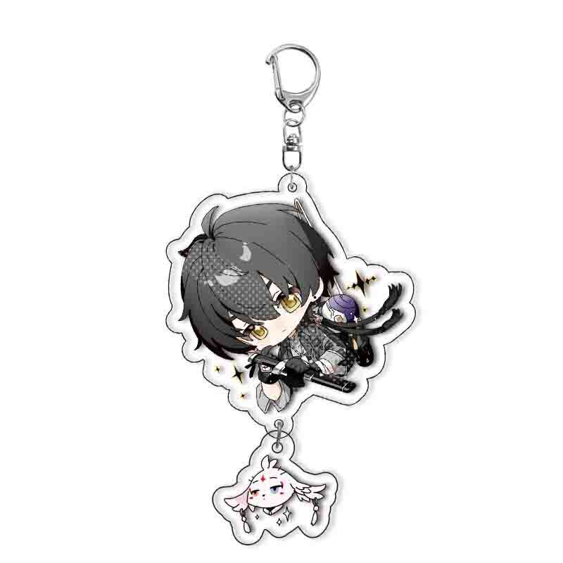 

Game Wuthering Waves Q Version Keychain Jianxin Jiyan Anke Acrylic Key Chain Cute Pendant Chaveio Jewelry For Women Men Gift