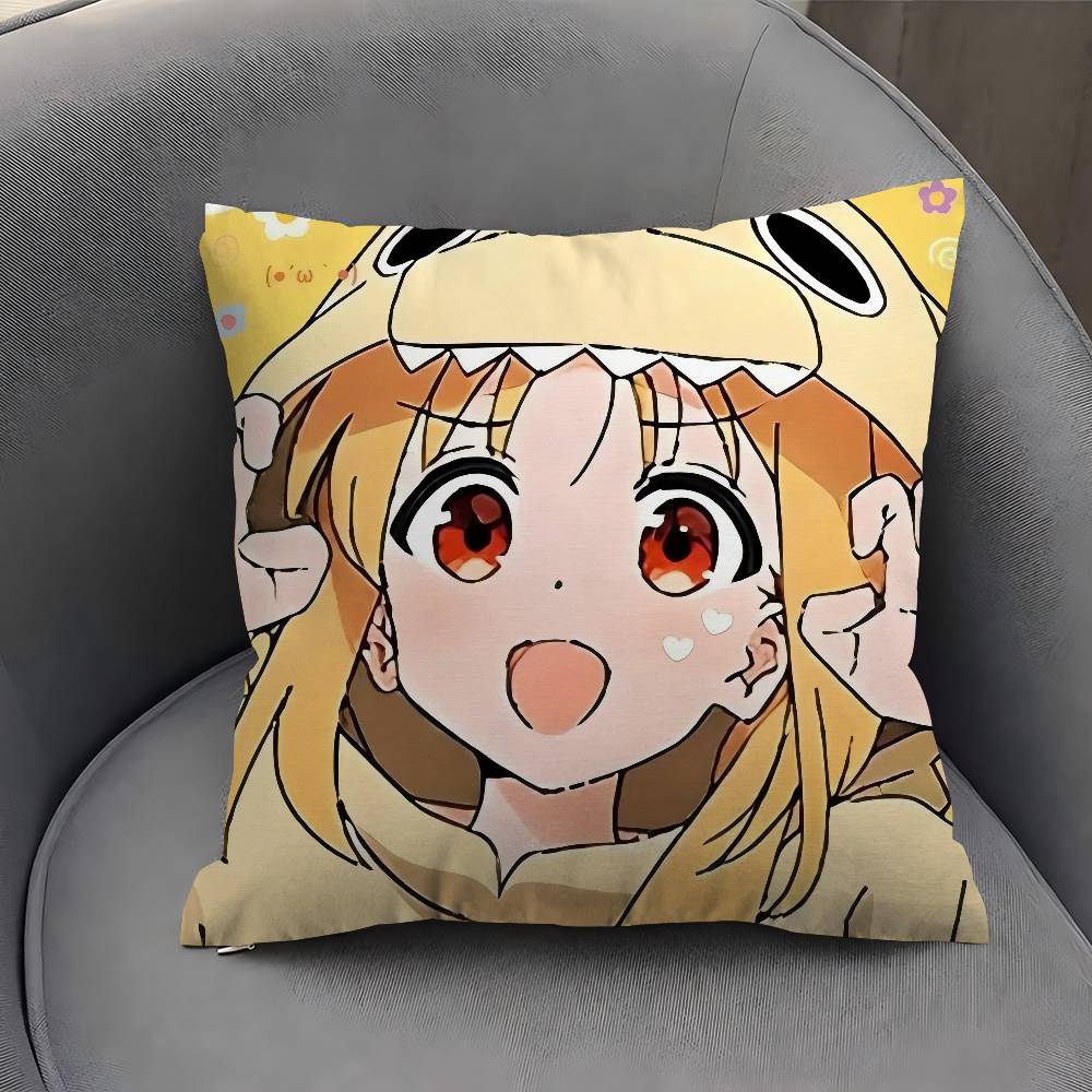 Cute Bocchi The Rock Office Cushion Pillowcase Car Cushion Cover45X45Cm Lumbar Pillowcase Sofa Pillowcover