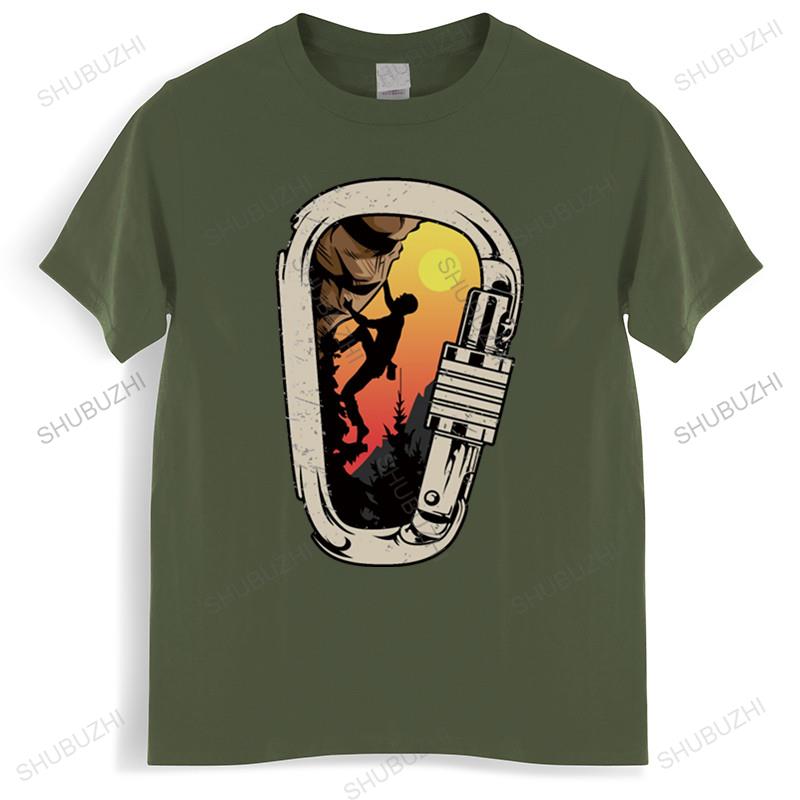 

summer tshirt men brand teeshirt T Shirt Men rock climbing bouldering climbing carabiner Comic Mens Tshirt Euro size TOPS S