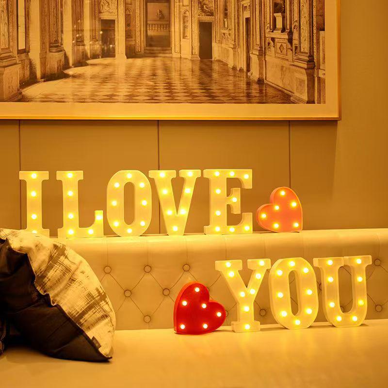 "Romantic LED Letter Lights: Perfect for Proposals, Birthday Decorations, and Event Styling"