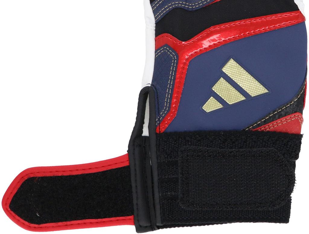 adidas Baseball Batting Size Navy x Red JM LBG904A Gloves, 41, Junior, (2964)