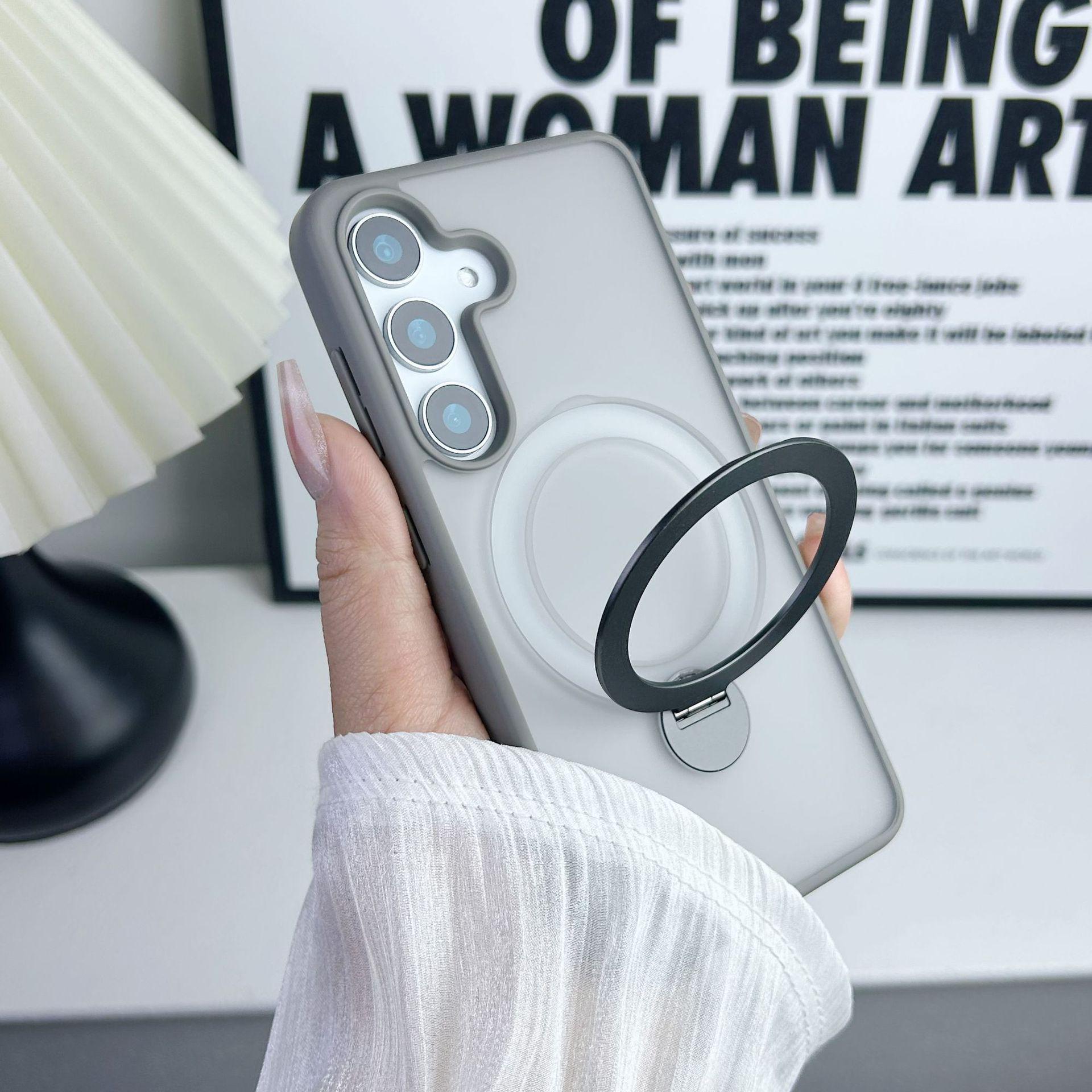 Samsung S25 Ultra/S24 Plus Rotating Magnetic Stand Phone Case - Anti-fall, Business Fulcrum S25 Ultra