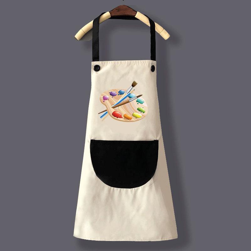 Children's Waterproof Painting & Chef Apron Set - Printed Coveralls & Waist Apron for Kindergarten.