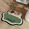 Cute Shape Diatomite Pet Feeding Mat, Non-Slip Universal Dining Mat for Dogs & Cats, Practical Home Decor