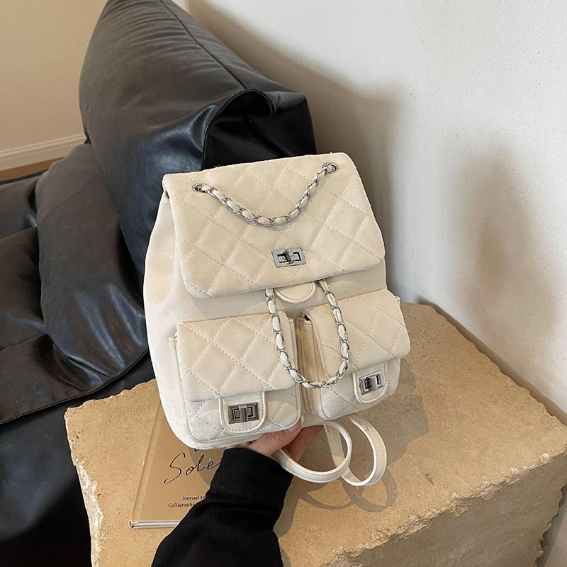 2025 Female Student Commuter Backpack Small Fresh Wind Bag Korean Mini Chain Lightweight Female Backpack