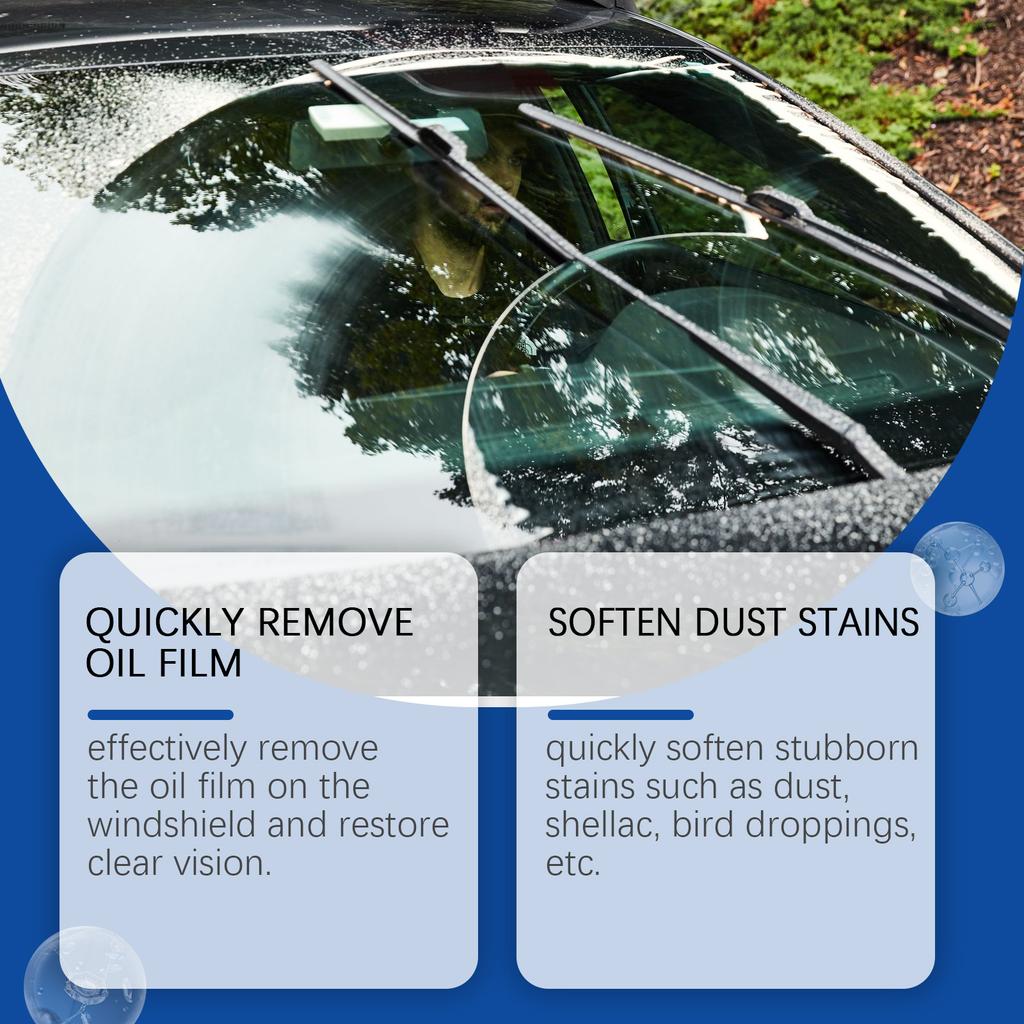 Rayhong 250ml Windshield Cleaning Fluid Automotive Glass Anti Drive Water Penetrating Decomposition Stubborn Oil Film Cleaner