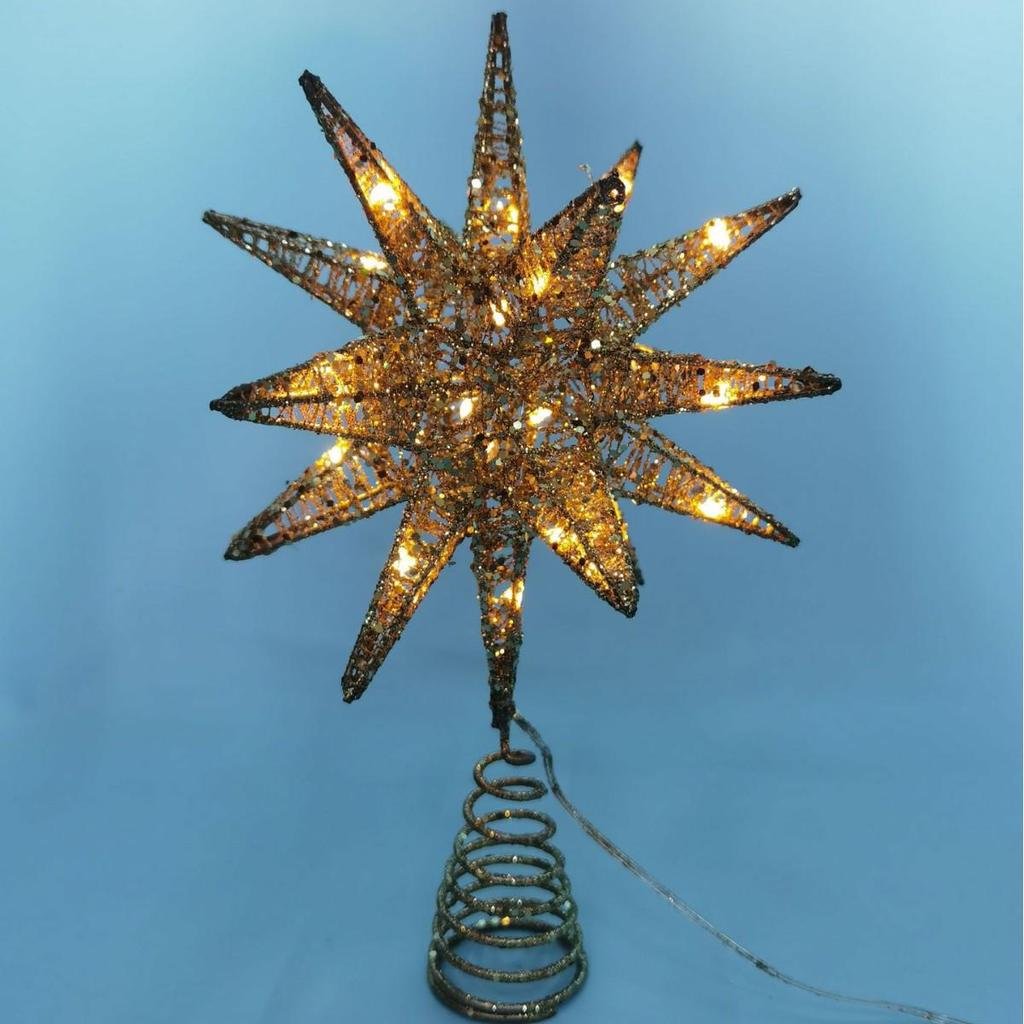 LED Iron Star Christmas Tree Topper