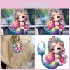 Mermaid Acrylic Flat Surface Pendant With Fun Cartoon Style For Car Inside