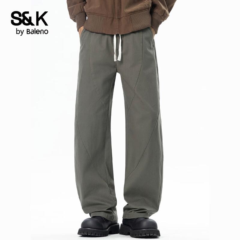 

Baleno Men s S&K Cotton Drawstring Wide-Leg Sweatpants 3XL