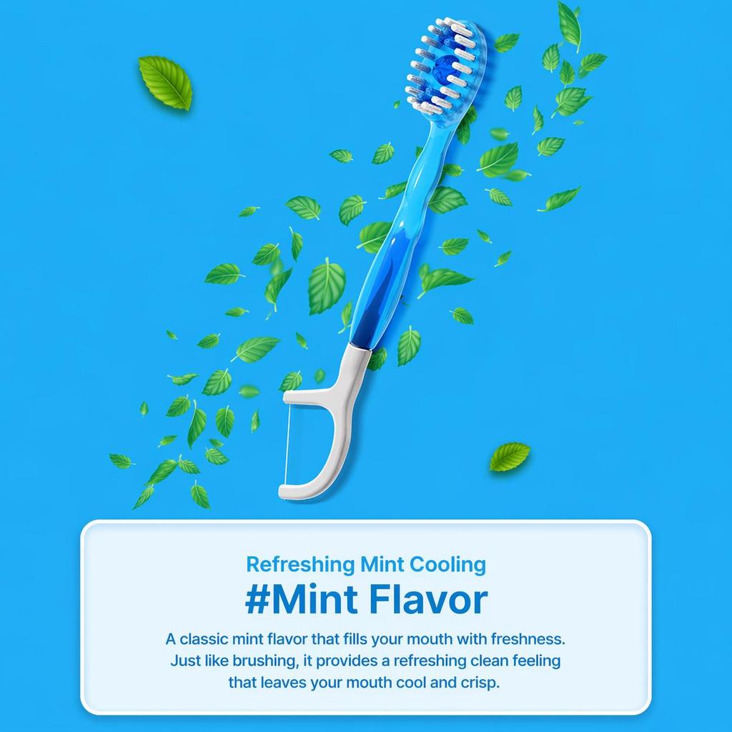 HR Medical Quick Clean 5-in-1 Disposable Toothbrush 10pcs (Mint / Apple Mint / Strawberry) (10 Options)