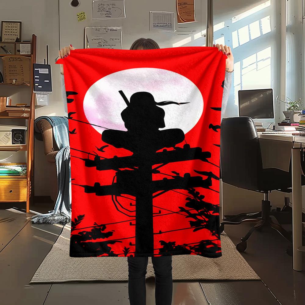 1PC Naruto Patterned Flannel Blanket Suitable For All Seasons For Home Decor Warmth And Comfort Gifts Holiday Present