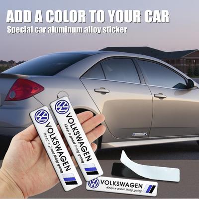 Aluminum Car Full Body Sticker Motorcycle Truck Taxi Bike SUV For Volkswagen VW  Golf 6 7 8 Passat CC 4 Motion MTM Blue Motion Ws0