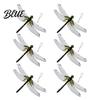 Dragonfly Garden Art Accessory 3D Simulation Outdoor Fake with Keychain Artificial Decoration Insect Model for Yard Courtyard Patio Flower Beds