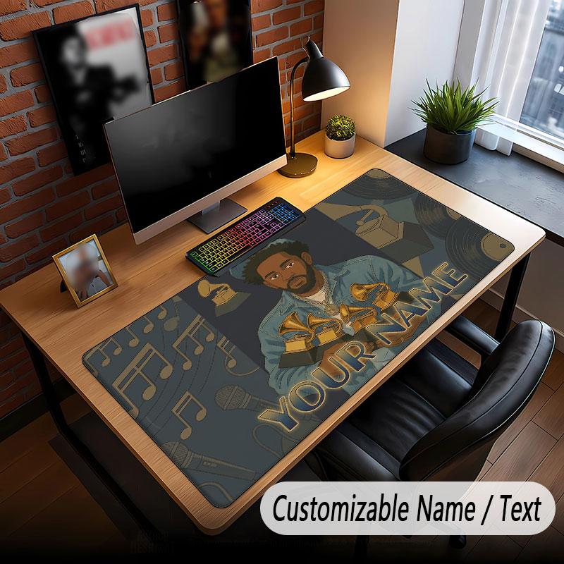 Custom Name Extended Mouse Pad,Kendrick Lamar Gaming Desk Mat For Home Office Desktop Decor