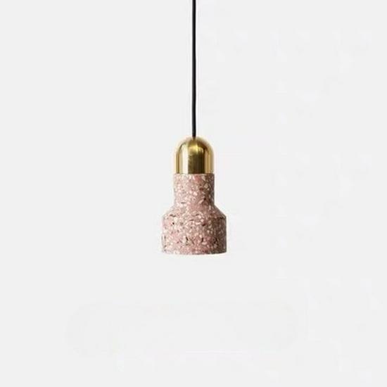 Nordic Loft Cement Pendant Light - Creative Terrazzo Decor for Bedroom, Bedside, Entrance, or Bar