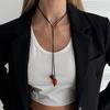 Niche Design Ins Transparent Resin Pendant Necklace For Women Simple Personalized Adjustable Necklace  Jewelry Gift