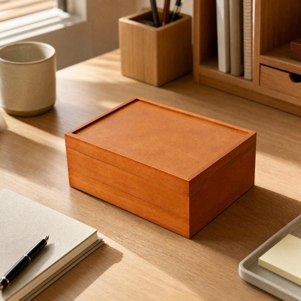 Handcrafted Wooden Box with Removable Lid Versatile Gift