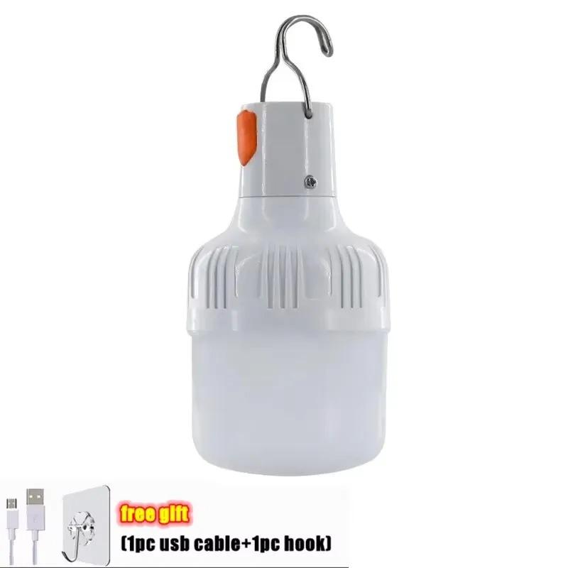 Outdoor USB Rechargeable LED Lamp Bulbs High Brightness Emergency Light Hook Up Camping Fishing Portable Lantern Night Lights