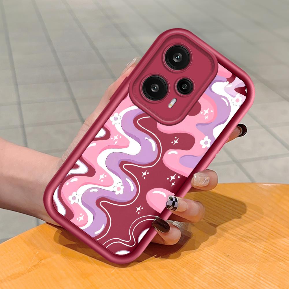 Coque de téléphone en Silicone souple, motif d'impression d'échelle carrée, couverture complète d'appareil photo, Protection antichoc, étui en caoutchouc pour Xiaomi Redmi