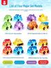 New Flashing Cartoon Cars: Touch-Activated, 7-Color LED Waterproof Toy