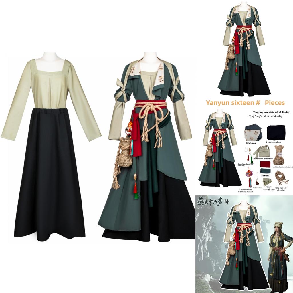 Anime Role Play Costume Chinese Retro Style Polyester Blend Artistic Gaming Convention Cosplay Attire