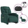 Vidaxl Lift Recliner Massage Chair, Electric, Reclining, Green