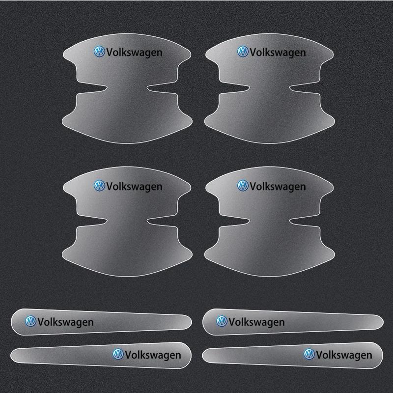 

8pcs Transparent Car Door Handle Cup Protector Stickers Protection Film for VW Volkswagen Golf Polo Passat Touran Car Styling