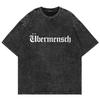100% Bomulls T-skjorte G-Dragon Verdensturné T-skjorter Nytt Album Übermensch Herre/dame T-skjorte Oversize Mineralvasket Topper