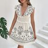 Smocked Waist Ruffled Floral Dress – 2026 New Style European & American Casual Skirt for Women