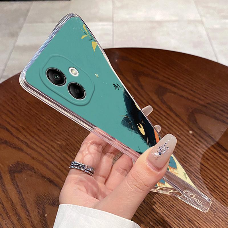 For Samsung Galaxy A04e A04 Case For Samsung A05 Coque Samsung A07 4G Capa Clear Silicon Soft TPU Back Cover Cute Cat Phone Case