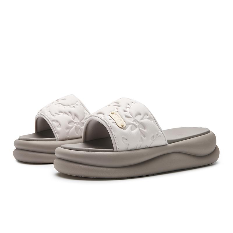 FILA Sponge 1+ Versatile Comfortable Slide Sandals Women footwear Silver Gray F12W621501F-CF