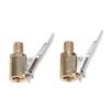 2PCS Tire Air Chuck with Clip Adapter Brass Locking Tire Inflator Hose Adapter Anti Leakage Tire Chuck
