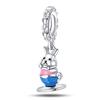 Jungfräuliches Kupfermetall Koala Elefant Kaninchen Haustier 3mm Charm Perlenkomponenten Perlenkomponenten Anhängerperlenkomponenten Ideal Entworfen für Geburtstage Hoch