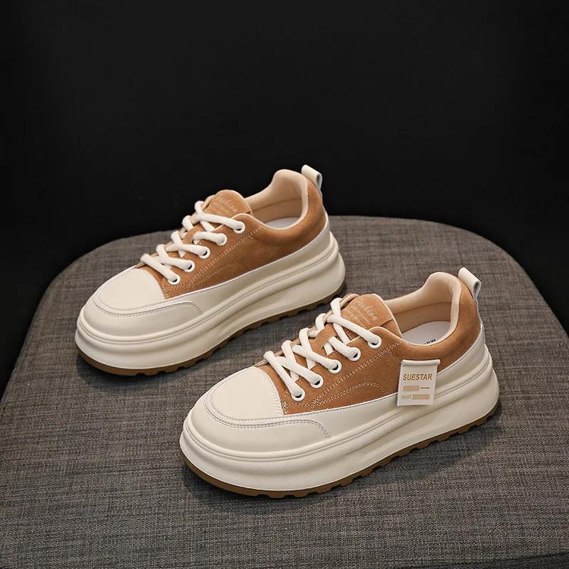 Modische Freizeitsneaker aus Leder mit Leopardenmuster für Damen Designer Erhöhung Sport Damen Board Schuhe Mode Plateau Zapatos De Mujer