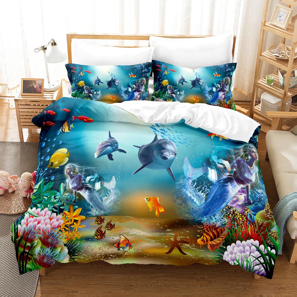 Druk modowy, druk cyfrowy 3D, pościel, poszwy na kołdrę, poszewki na poduszki, zestawy trzyczęściowe