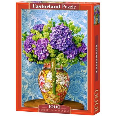 Castoland Hydrangea Bouquet Jigsaw Puzzle CS104352, 1000 Pieces, Mixed Colors Jigsaw Puzzle, Childrens Games, Educational Toys
