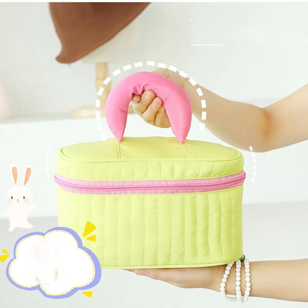 Multifunctional Cosmetic Bag Simple Contrast Color Square Makeup Storage Bag Travel Beauty Organizer Toiletry Bag