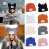 Warm Loverboy Cat Ear Knit Hat Hooded Cap Ear Protection Hat Pig Ear Woolen Hat  Autumn and Winter