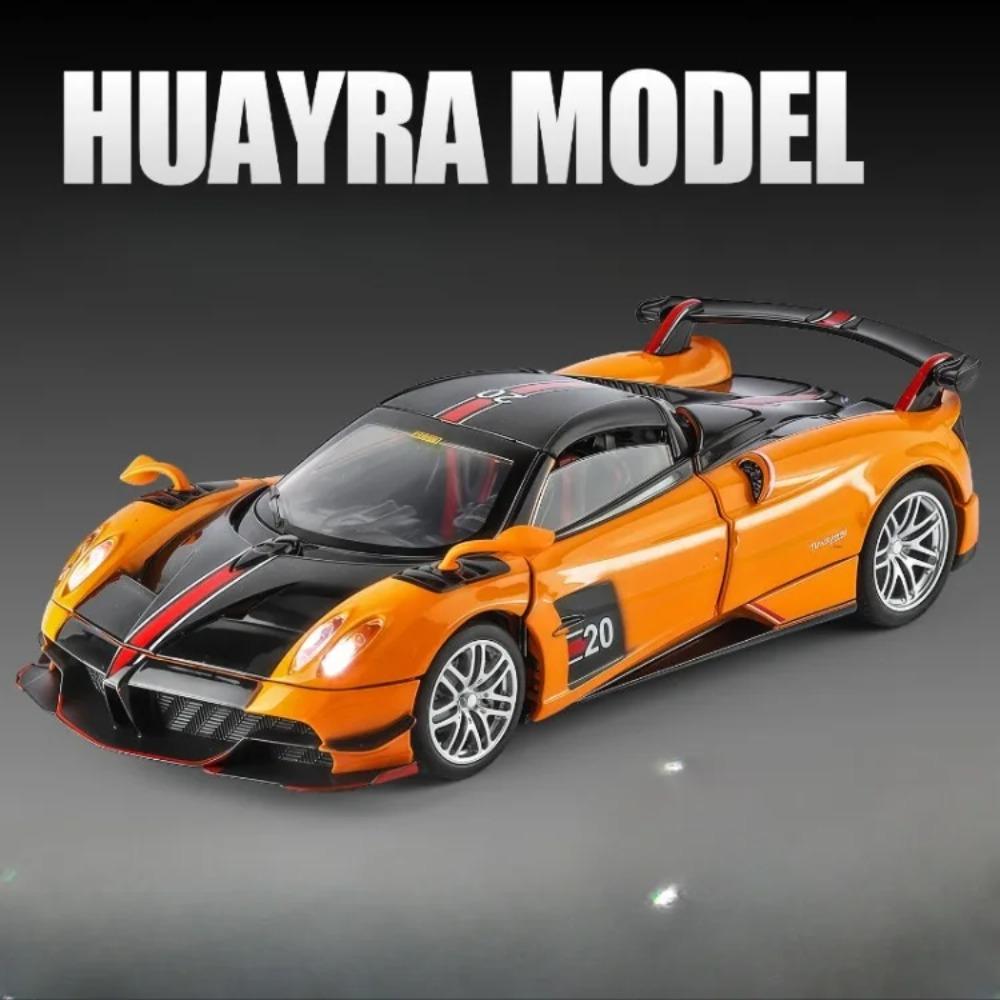 Simulation 1/32 Pagani Huayra BC Alloy Car Model with Light and Sound Collection Miniature Voiture Toy Vehicle Gift Children Boy