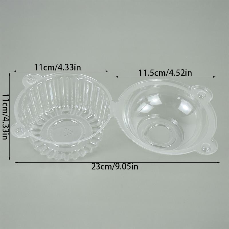 100pcs Transparent Cake Box Wedding Muffins Cupcake Packaging Box Fruit Dessert Slice Container Birthday Party Home Baking Decor