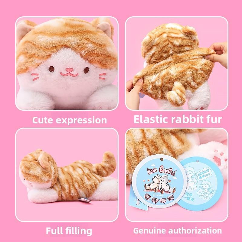 Plush Cat Toy Pillow With Pp Cotton Filling For Gift And Collectors